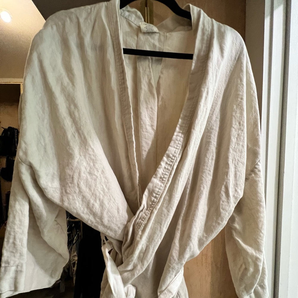 Deiji Studios wrap top and crop pant SET s/m